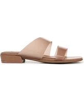Naturalizer Illuminate-Low Square Toe Slide Sandals