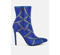 Rag & Co High Roller Rhinestones Embellished Stiletto Boots