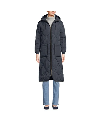 Lands' End Women's FeatherFree Insulated Diamond Quilted Maxi Coat