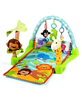 Hongge 4-in-1 Baby Play Gym Mat with 3 Hanging Educational Toys