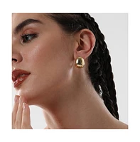 Sohi Women's The Small Semi-Chunky Hoop Earrings