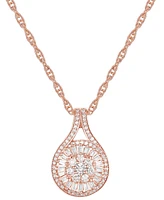 Diamond Baguette Cluster Pendant Necklace (1/2 ct. t.w.)