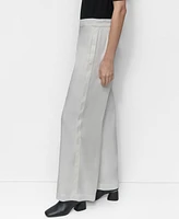 Dkny Women's Twill Pull-On Wide Leg Pants