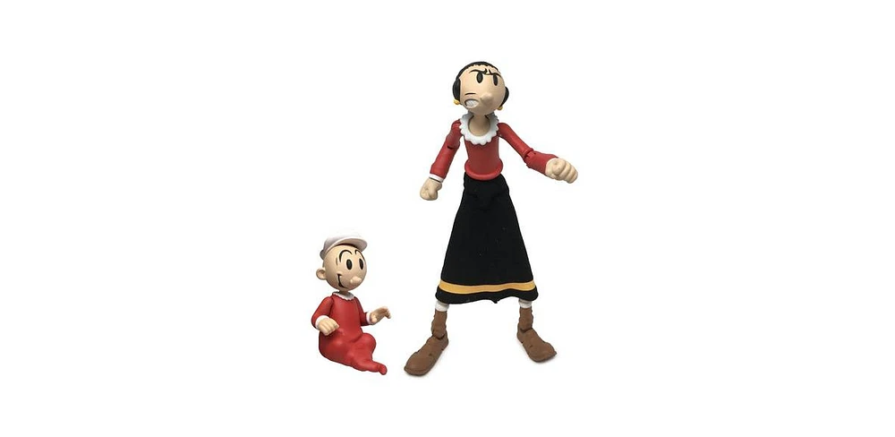 Boss Fight Studio Olive Oyl Popeye Classics Wave 1 Action Figure – Highly Articulated Figurine with Accessories Including Swee Pea, Fabric Skir