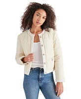 Steve Madden Women's Coppelia Tweed-Trim Puffer Jacket