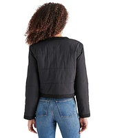 Steve Madden Women's Coppelia Tweed-Trim Puffer Jacket