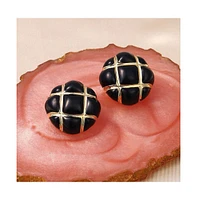 Sohi Women's The Tic-Tac-Toe Stud Earrings