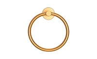 Slickblue Towel Ring Golden Gold, Bath Hand Thicken Space Aluminum Round Holder for Bathroom