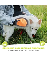 Precious Tails Pet Hair Remover Glove, Gentle Pet Grooming Glove Brush, Massage Mitt for Fur of Cats and Dogs