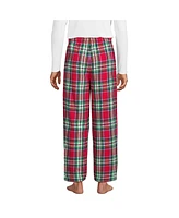 Lands' End Big & Tall High Pile Fleece Lined Flannel Pajama Pant