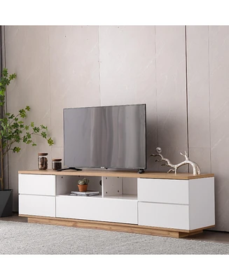 Slickblue Modern Tv Stand for TVs Up to 80 Inches, Ideal for Stylish Living Room Setup