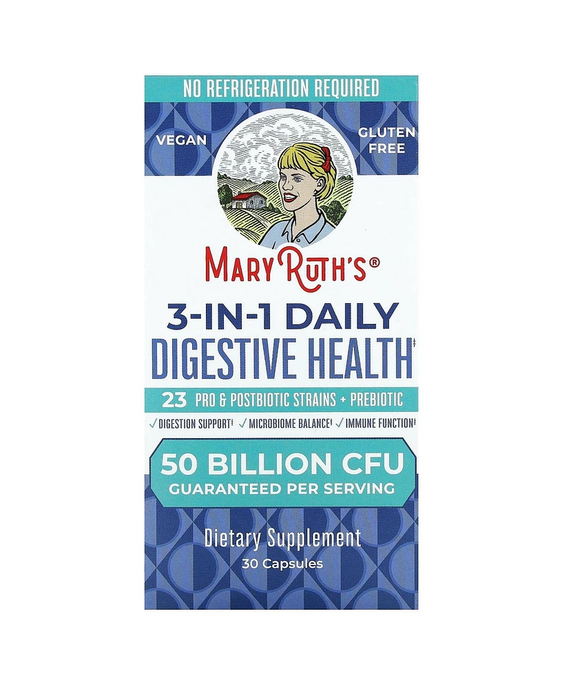 MaryRuth's 3-In-1 Daily Digestive Health 50 Billion Cfu