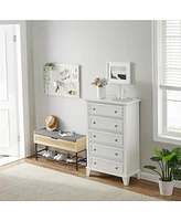 gaomon Chest Of Drawers, 5-Layer Dresser For Bedroom, Living Room, Entryway And Closet, Chest Of Drawers With Metal Handles, Tv Stand