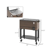 Slickblue Outdoor Party Cooler Cart – Mobile Beverage Station for Backyard Gatherings