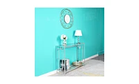 Slickblue Toughened Glass Panel Console Table