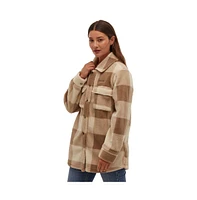 Bench Dna Women's Yelina Oversized Sherpa Overshirt