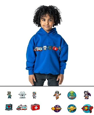 Rabble Clothing Toddler Unisex Customizable Hoodie Bundle with Heroic Space Quest Dabblz