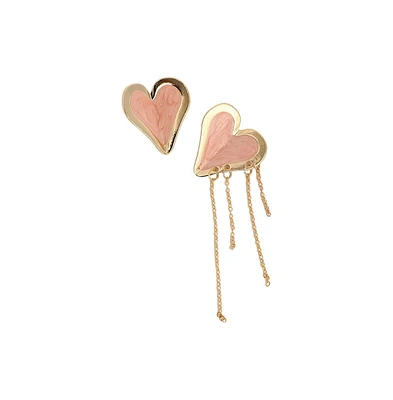 Sohi Women's The Heart-Fold Drop Earrings
