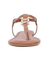 New York & Company Women's Kaia T-Strap Sandal With Metal Hardware