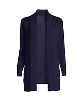 Lands' End Plus Size Cotton Modal Shawl Collar Cardigan Sweater