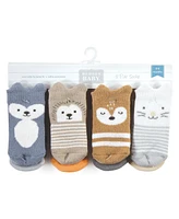 Hudson Baby Baby Boys Hudson Cotton Rich Newborn and Terry Socks Woodland 8-Pack, 6-12 Months