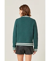 English Factory Women's Knit Bomber Jacket