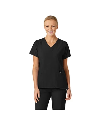 Wink Plus W123 Stylized V-Neck Scrub Top