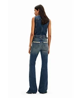 Desigual Women's Fitted denim jumpsuit