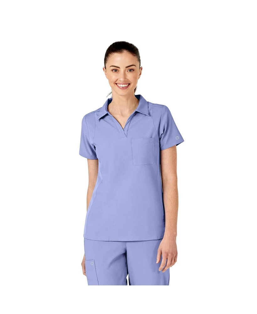 Wink Women's W123 Collar Scrub Top