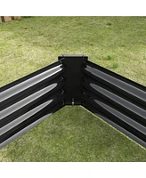 Slickblue Metal Raised Garden Bed Kit – 7.6x3.7x0.98ft Planter for Flowers, Vegetables