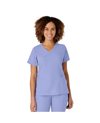 Wink Women's W123 Mock Wrap Scrub Top