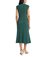 Maggy London Women's Mock-Neck Jacquard Midi Dress