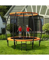 Gymax 8FT Recreational Trampoline w/ Ladder Enclosure Net Safety Pad Outdoor