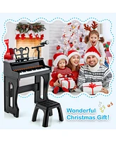 Gymax 37-Key Music Piano Keyboard Kids Learning Toy Instrument w/ Microphone