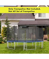 Gymax Replacement Trampoline Mat Jumping Mat Fits 14ft Frame w/ V-Hooks