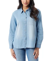 Gloria Vanderbilt Women's Larissa Faded Denim Shirt