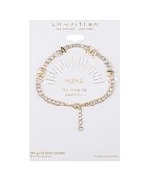 Unwritten Cubic Zirconia Mama Tennis Bracelet