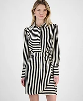 Sam Edelman Women's Cabana Striped Long-Sleeve Shirtdress