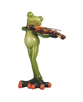 Fc Design 6.25"H Violinist Frog Figurine Decoration Home Decor Perfect Gift for House Warming, Holidays and Birthdays