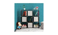 Slickblue Multifunctional 3-Tier Storage Shelf with 9 Compartments, Easy Assembly for Home or Office Use