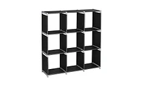 Slickblue Multifunctional 3-Tier Storage Shelf with 9 Compartments, Easy Assembly for Home or Office Use