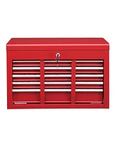 Slickblue Heavy-Duty Steel Tool Cart Cabinet with 5 Lockable Drawers - 330lb Capacity in Red for Secure Storage