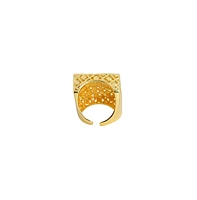 Sohi Women's The Damascene Statement Ring