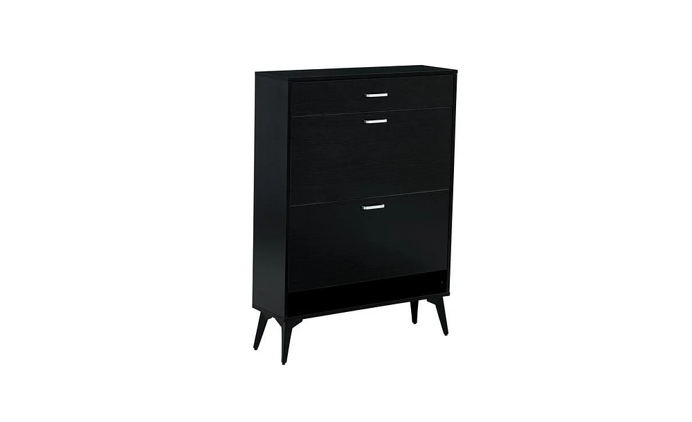 Slickblue Shoe Cabinet with Storage Shelves - Stylish Organizer for Footwear Entryway or Closet