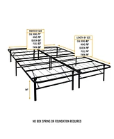 Ultima Black Platform Metal Bed Frame