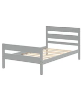 Slickblue Twin Bed with Headboard and Footboard - Classic Design for Enhanced Style Support Your Bedroom