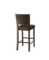 Contemporary Upholstered Bar Stool with Nailhead Trim,Rubberwood Legs,2PK-The Pop Home