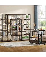 Tribesigns 12-Shelf Display Shelves Book Storage Organizer Set of 2,6-Tier Bookshelf 70.9 inch Tall Bookcase
