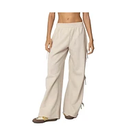 Edikted Women's Claudette Baggy Ribbon Sweatpants