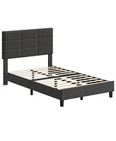 gaomon Twin Size Bed Frame with Adjustable Headboard